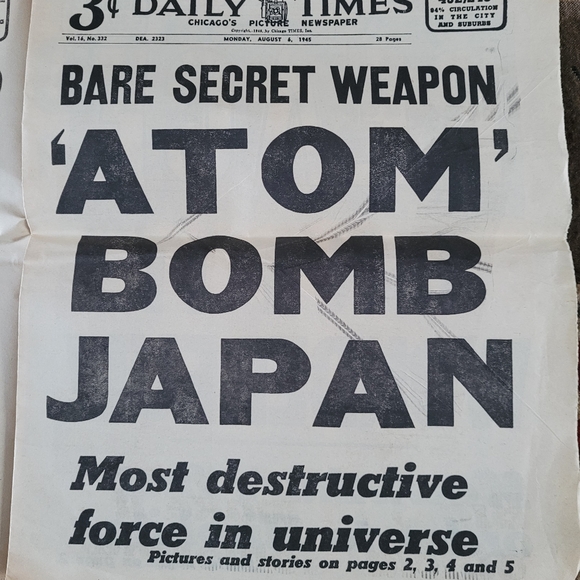 Historical reissued front page news from Chicago-Sun Times newspaper. - Picture 8 of 16